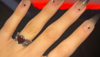 Black and Nude Ombre for a Subdued Gothic Flair