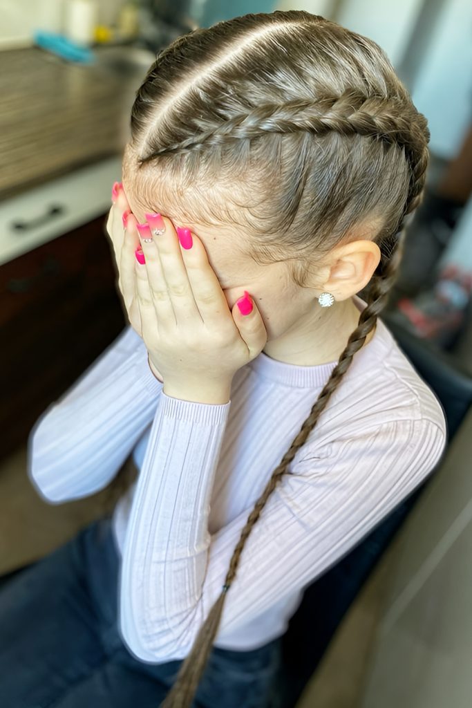 Bold and Structured Dutch Braids