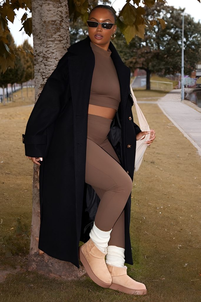 Bright Outerwear Over Neutral Base Layers