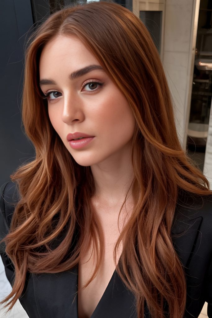 Cinnamon Brown Cozy Hair Color for Fall