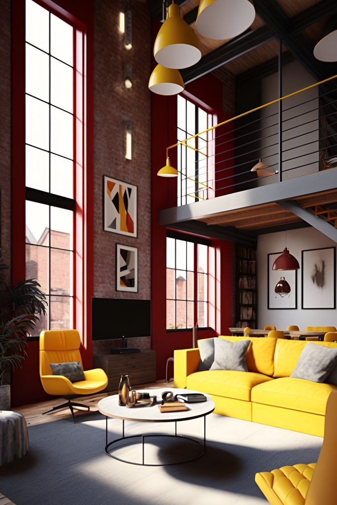 City Loft Aesthetics with Industrial Yellow Accents