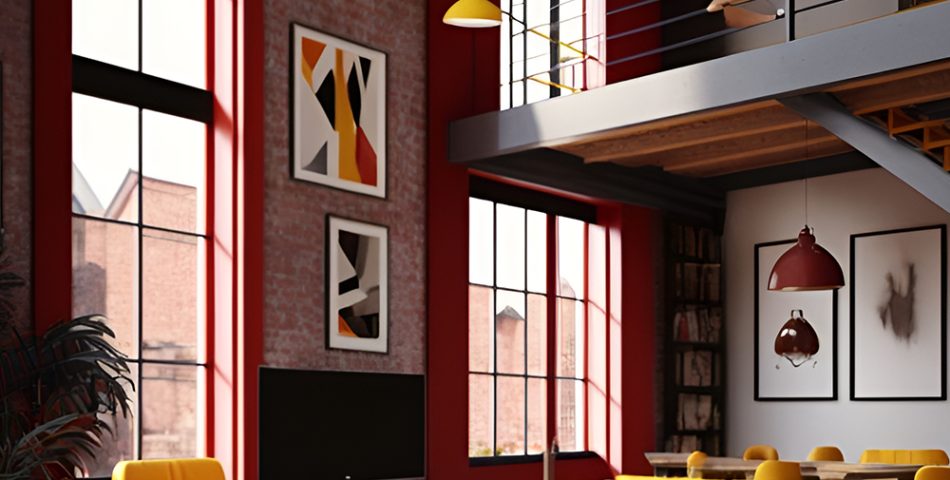 City Loft Aesthetics with Industrial Yellow Accents