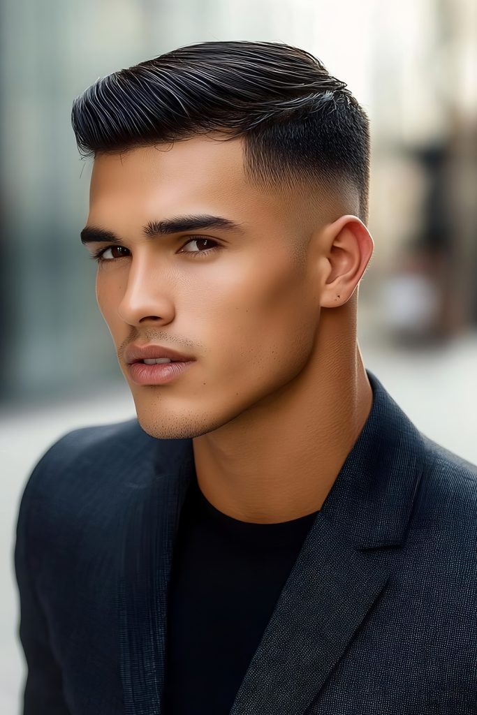 Classic Side Part with Low Fade