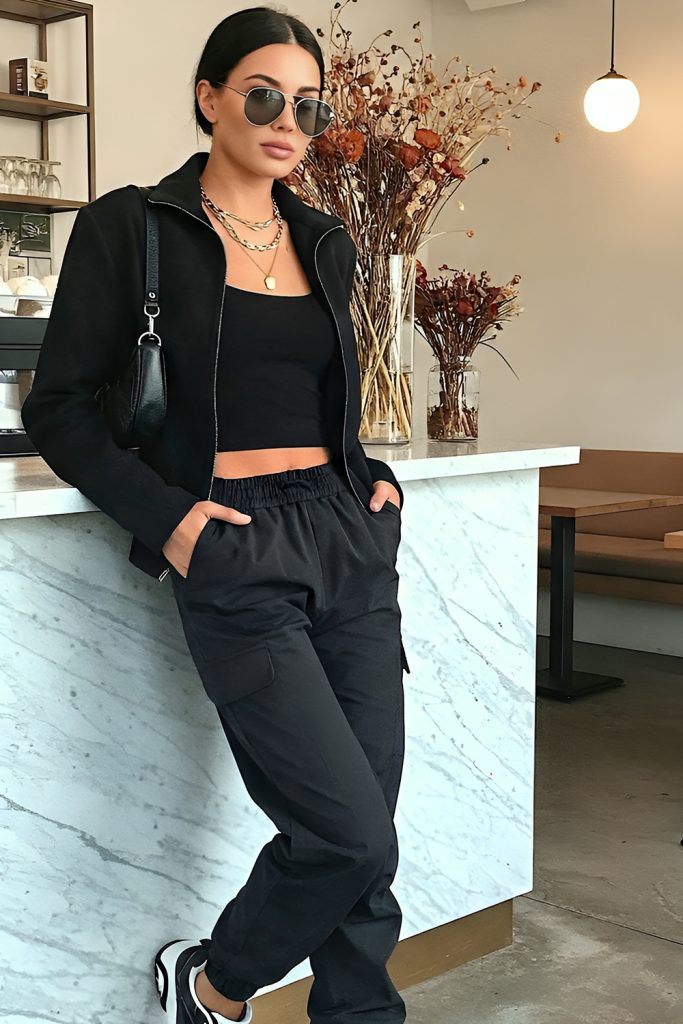 Combine Sleek Sportswear with Evening Essentials