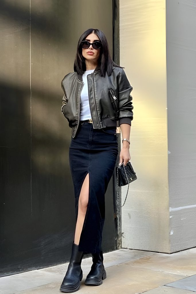 Cropped Jackets Over Flowing Dresses for a Flirty Silhouette