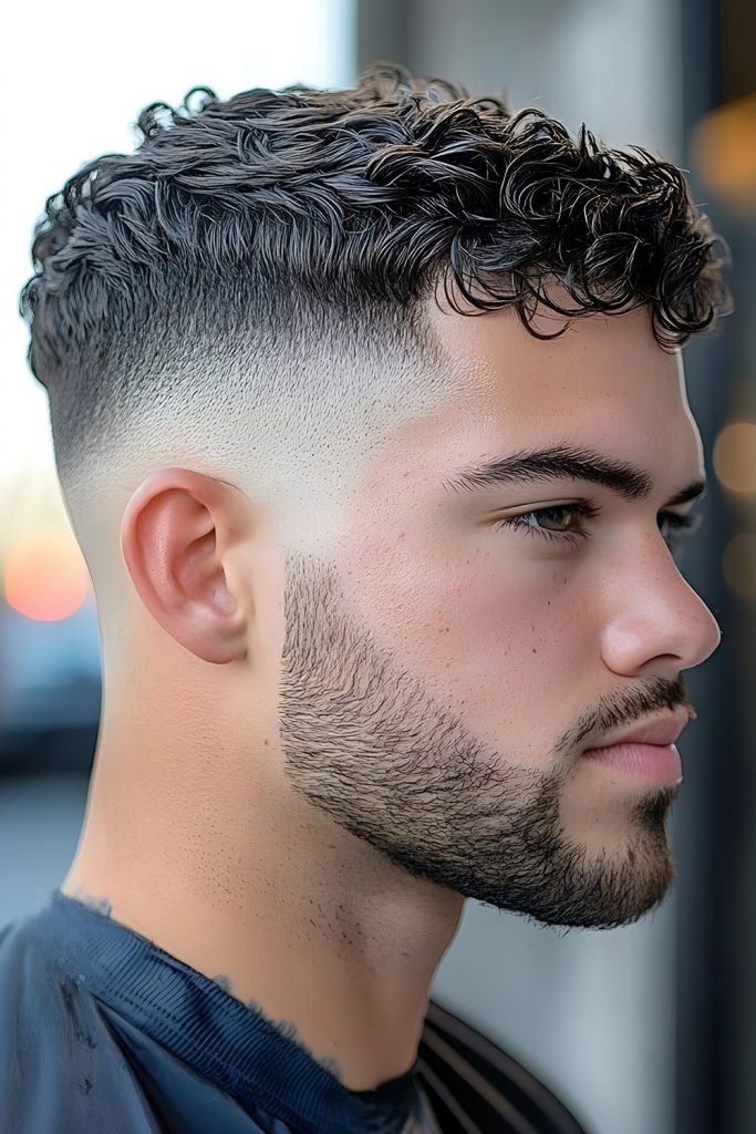 Curly High Top Fade