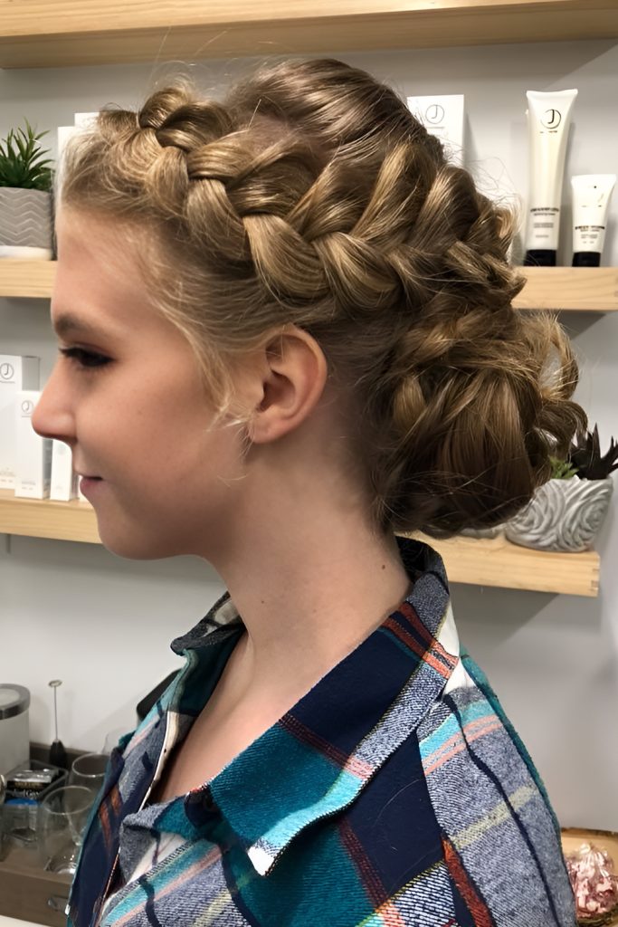 Elegant and Classy Intricate Braided Updo