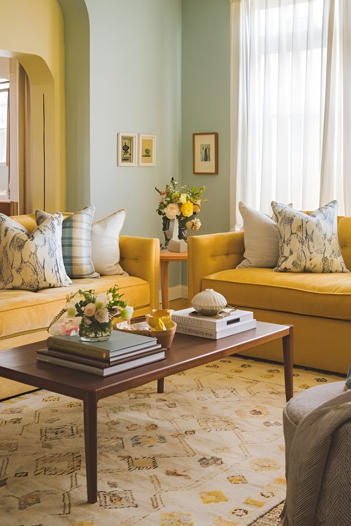 Family Friendly Practicality with Cheerful Yellow Accents