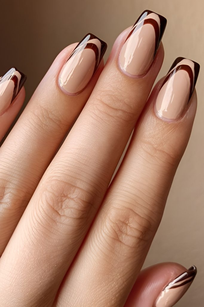 French Tips Get a Moody Makeover for Fall 2025