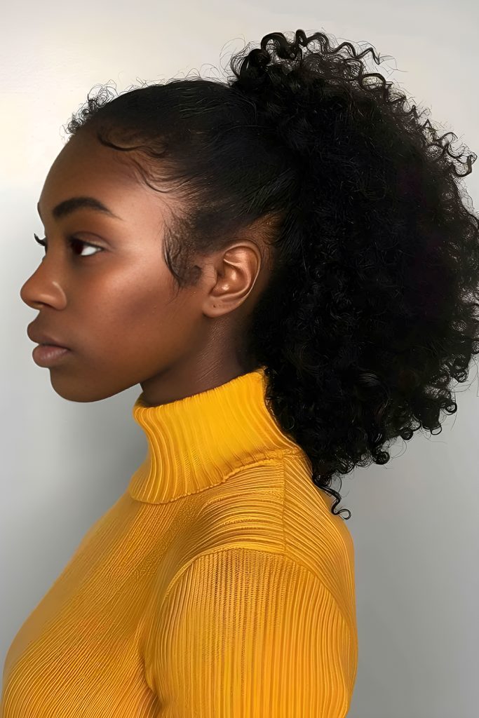 Fun and Functional Curly Ponytail