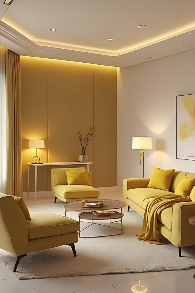 Glamorous Gold Infused Yellow with Luxe Finishes