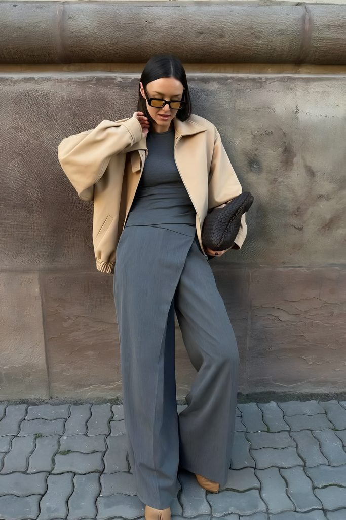 Greige Tailored Suits That Redefine Dressing