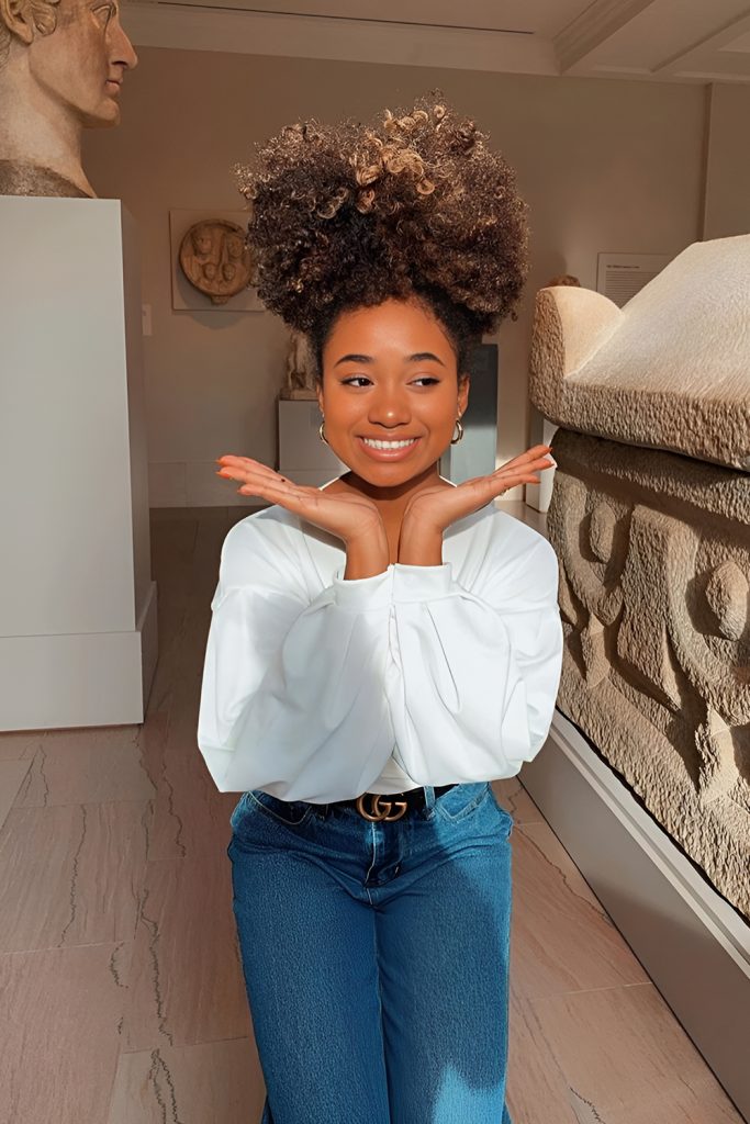 High Puff with Defined Curls