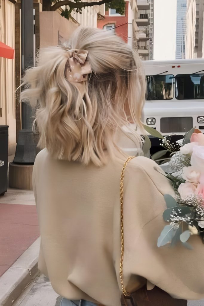 How to Style a Messy Blonde Bob Without Heat