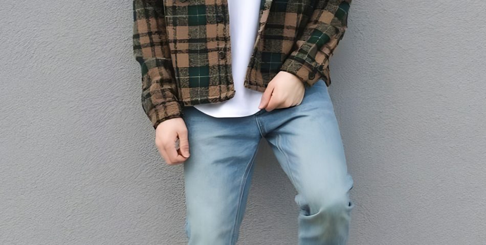 Layer Flannel Shirts Over Distressed Denim