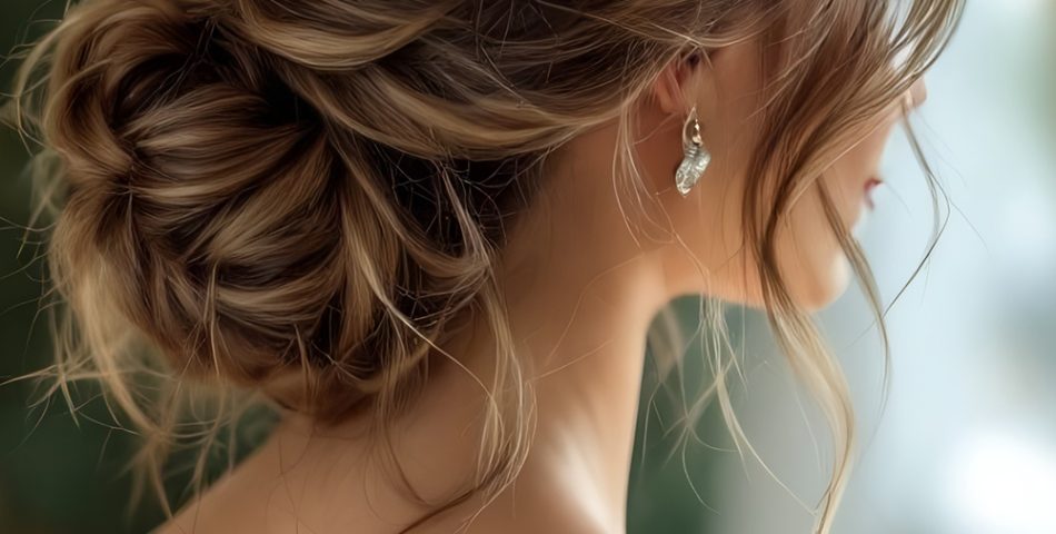 Messy Bun with Face Framing Tendrils