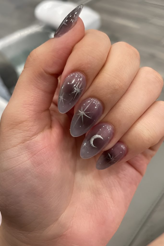 Moon Phase Nails for a Magical Night