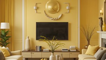 Rich Mustard Yellow Sophistication with Mid Century Modern Touch