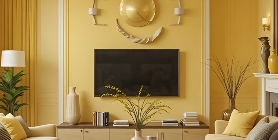 Rich Mustard Yellow Sophistication with Mid Century Modern Touch