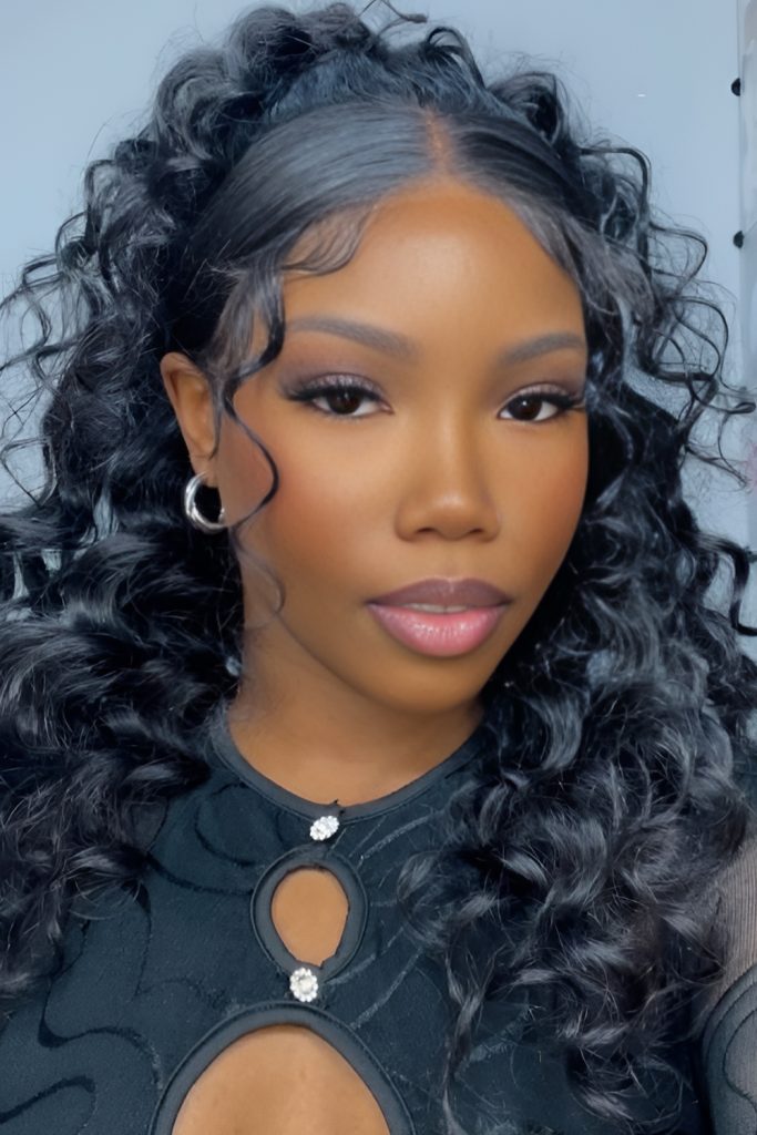 Side Swept Curls with a Clip