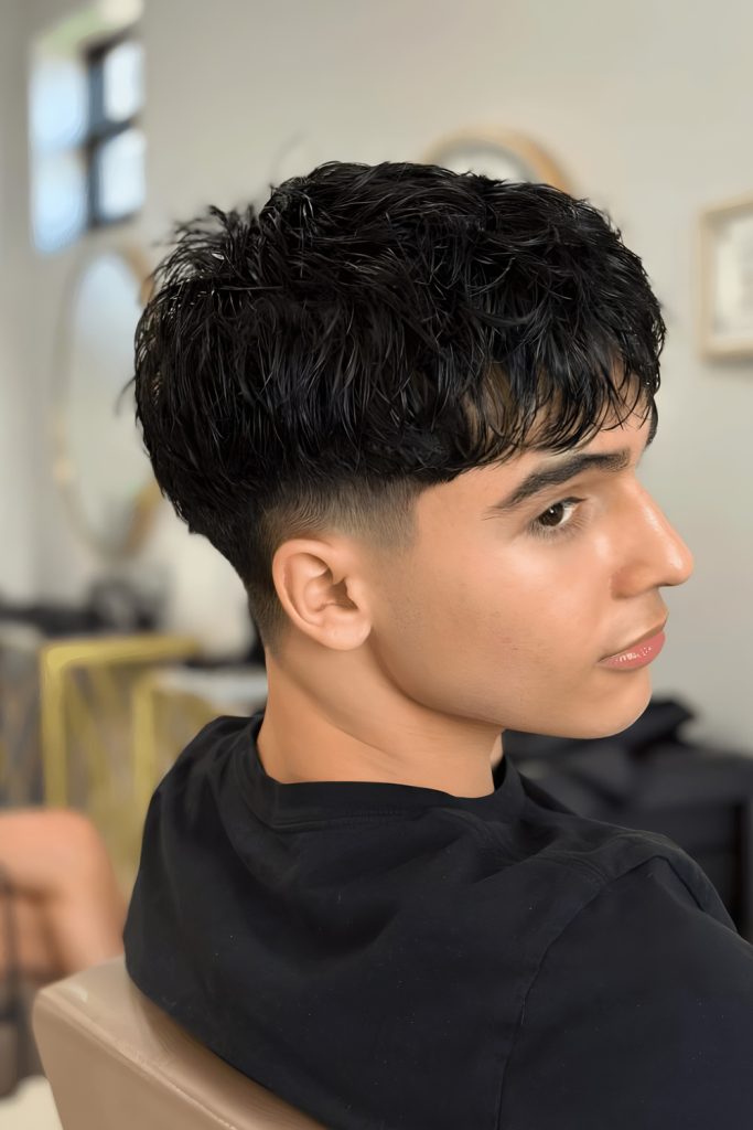 Textured Quiff with Tapered Sides