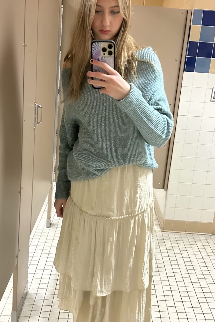 The Maxi Skirt and Slouchy Sweater Pair