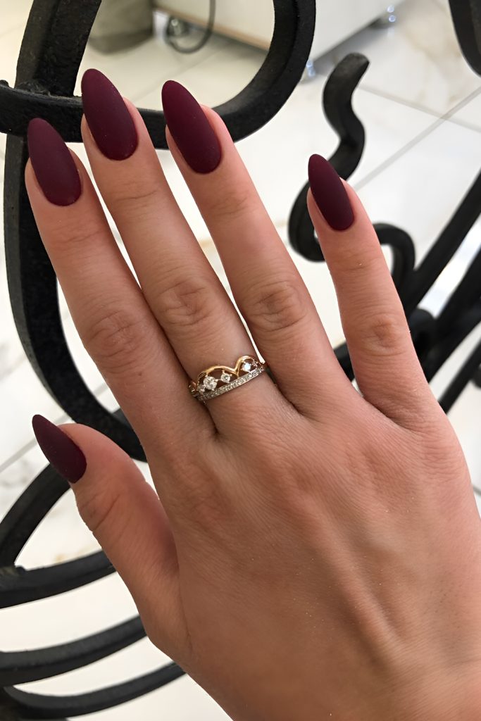 Velvet Matte Burgundy for a Blood Rich Finish