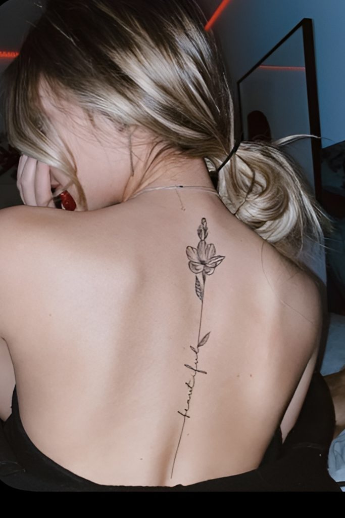 Black and Grey Gladiolus Along the Spine