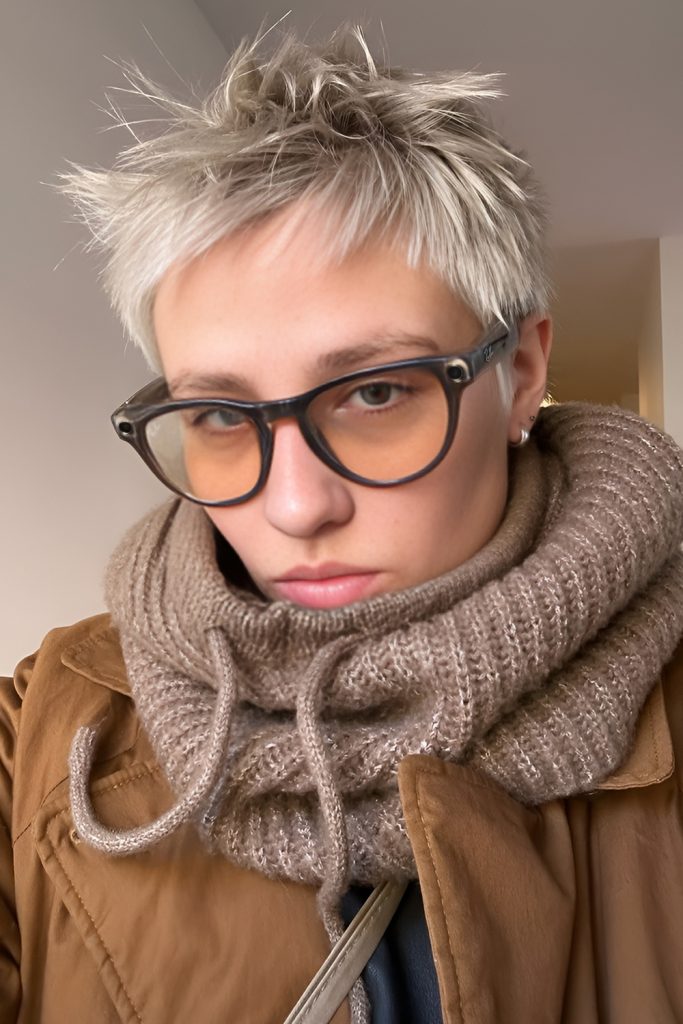 Bleached Pixie with Grown Out Sides