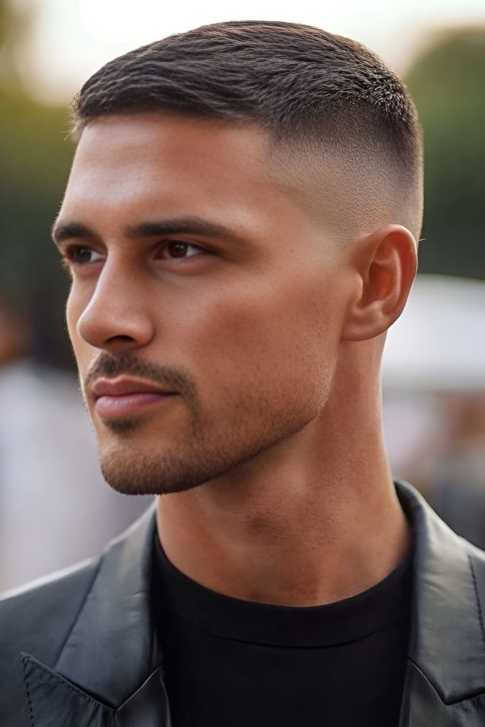 Bold Look with a High Fade and Buzz Cut