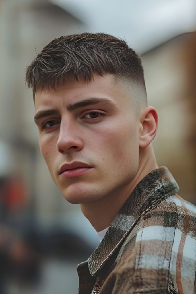 Buzzed French Crop with Minimal Top