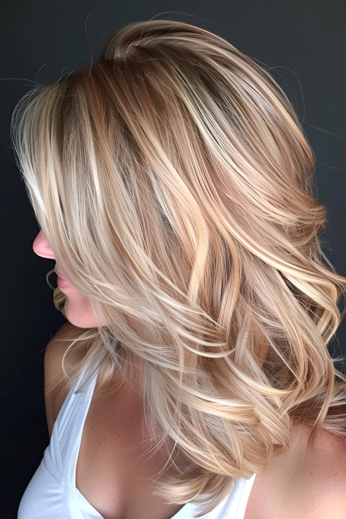 Champagne Blonde with Subtle Highlights