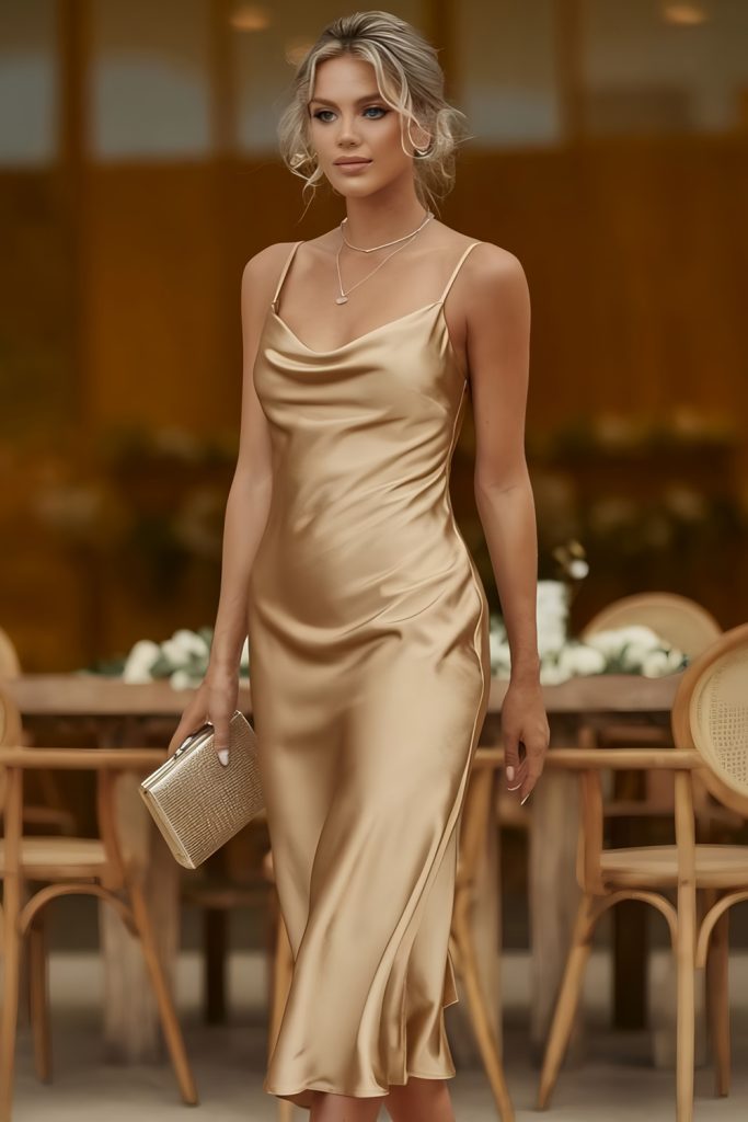 Champagne Toned Fit and Flare Dresses That Flatter