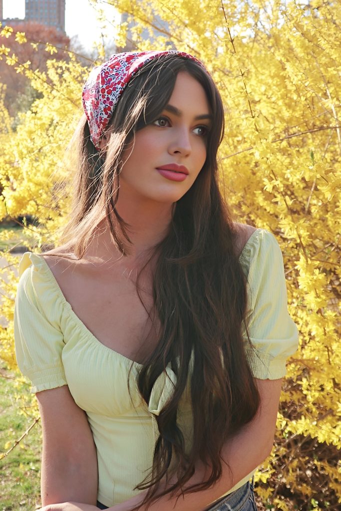 Curtain Bangs Styled with Hats for Effortless Cool