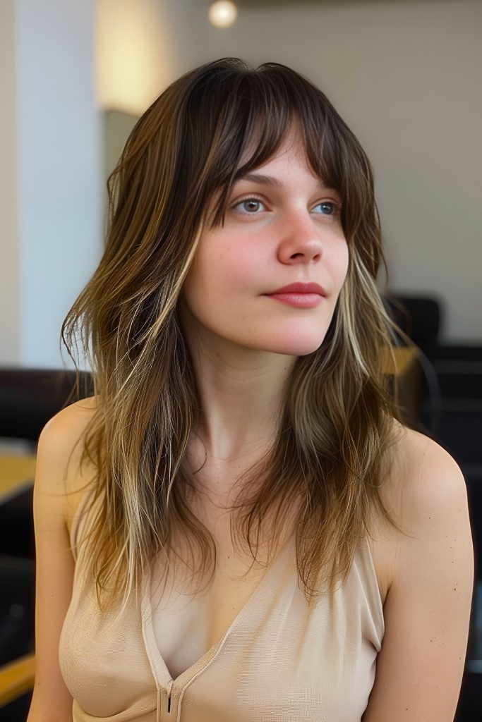 Curtain Bangs on Fine Hair for Added Dimension