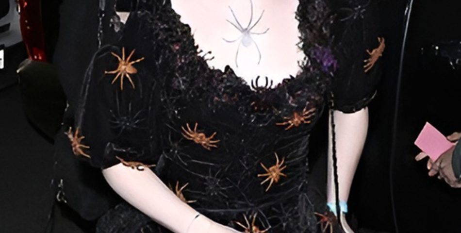 Dazzle in a Webbed Masquerade Ball Gown