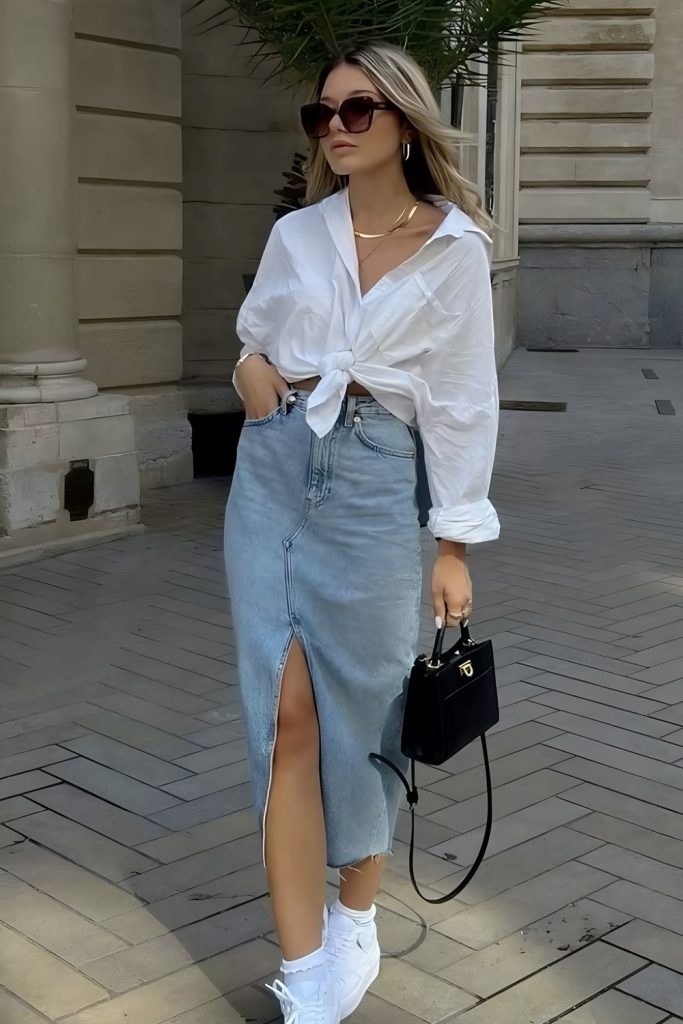Denim Skirts That are Both Casual and Chic
