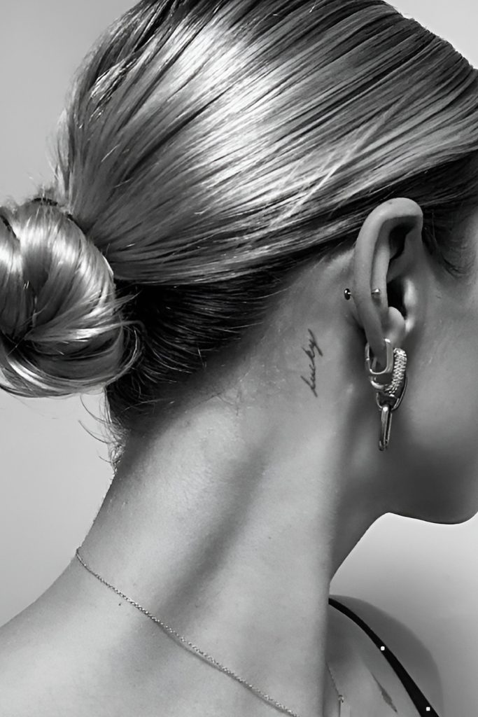 Diamond Dust Hoops with a Secret Script Word