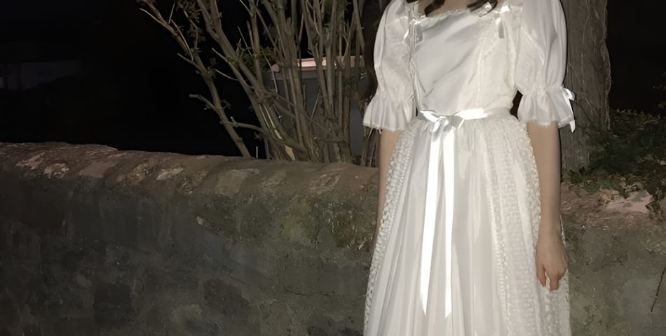 Dreamy Fright in a Babydoll Ghost Look