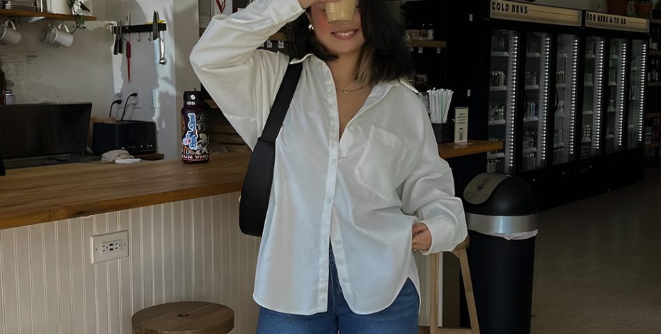 Dressing Up Baggy Jeans with a Fresh Button Up Shirt