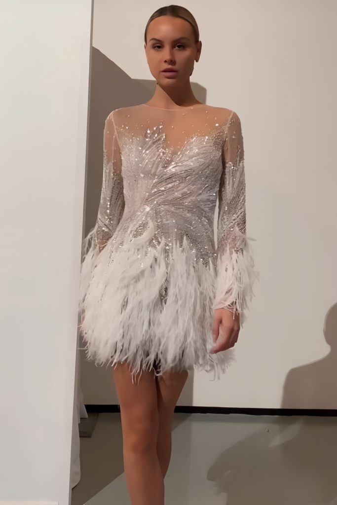 Feather and Bead Dresses That Bring the Drama