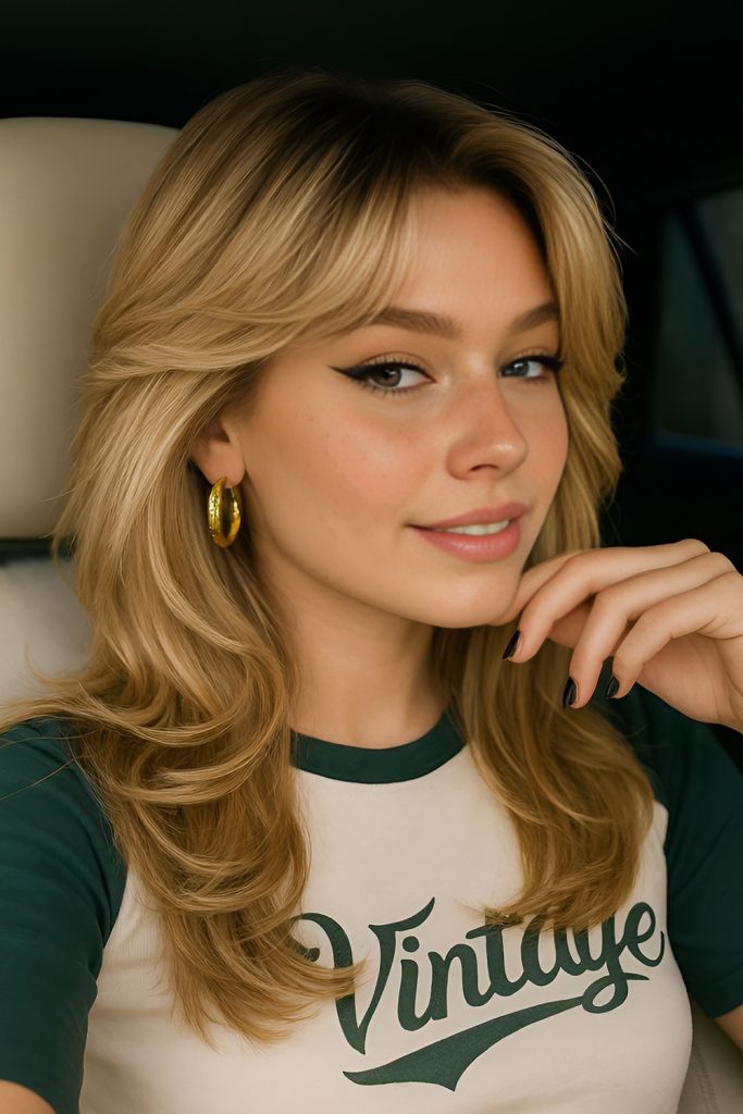 Feathered Bangs for a Romantic, Soft Look