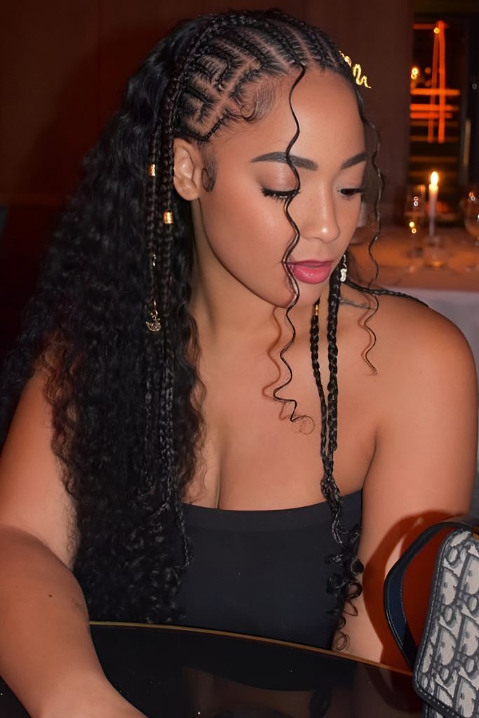 Fulani Knotless Braids with High Ponytail Elegance