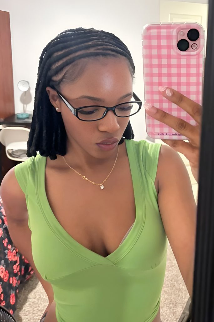 Fulani Knotless Braids with Zigzag Cornrows