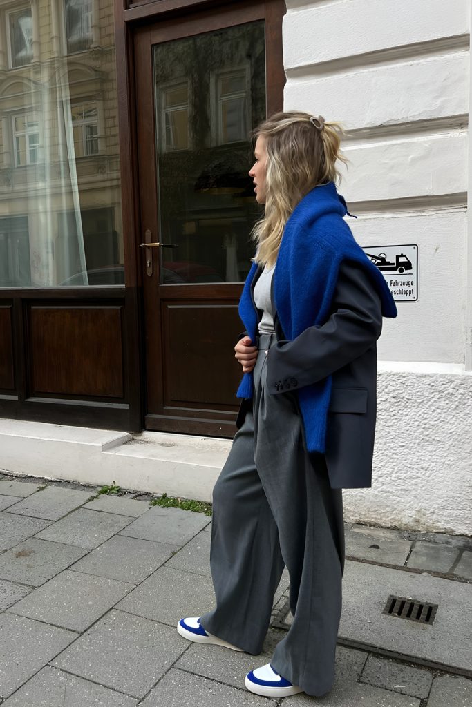 Fun Vibes with Vibrant Sneakers and Loose Denim