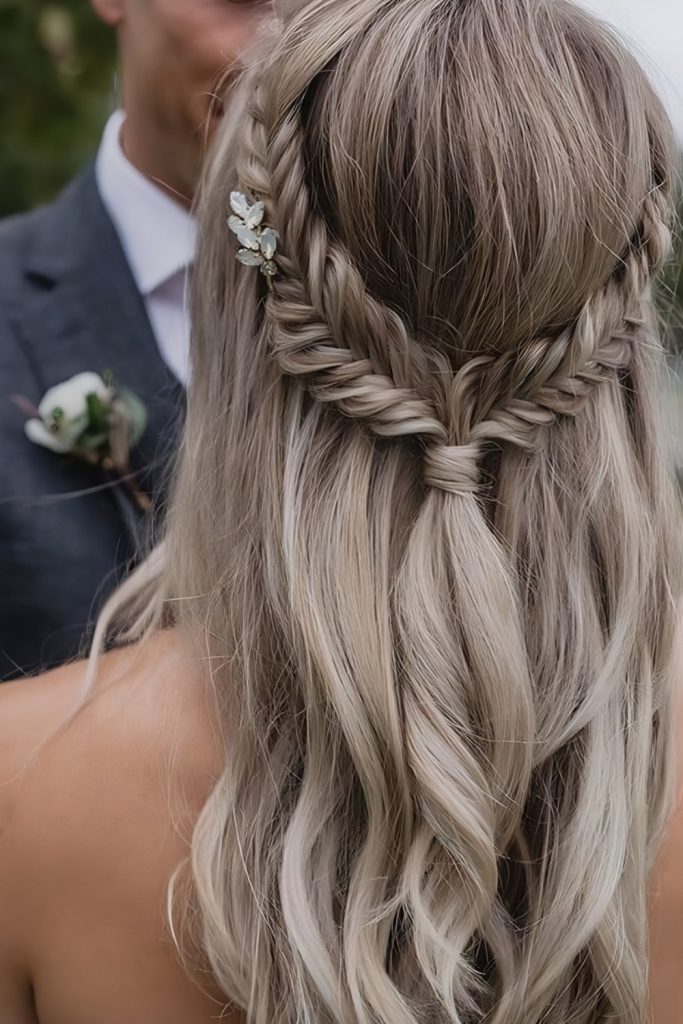 Half Up Fishtail Braids That Combine Elegance and Ease
