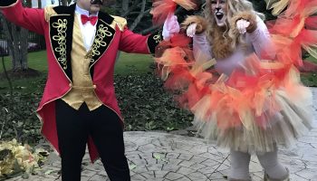 Haunted Carnival Ringmaster and Ghostly Acrobat
