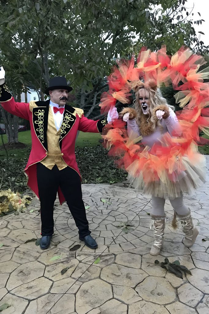 Haunted Carnival Ringmaster and Ghostly Acrobat