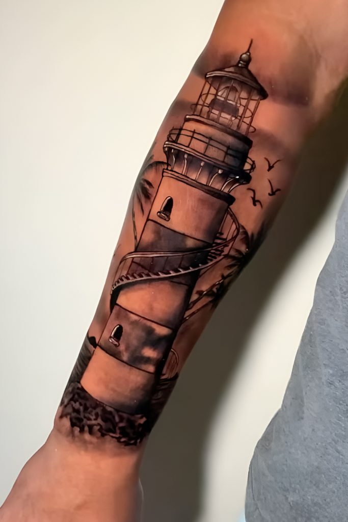 Haunted Lighthouse on a Cliffside