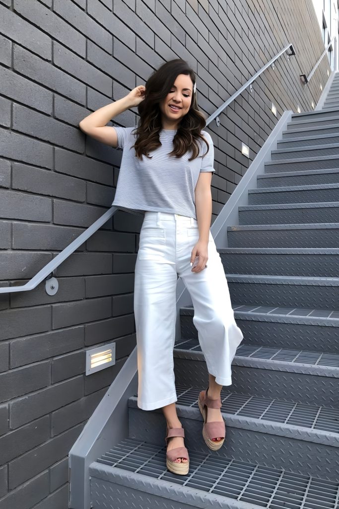 High Waisted Pants with Cropped Tops